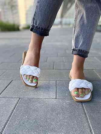 KATI SHOES Шльопанці жіночі KATI SHOES 020 білі (літо, шкіра натуральна) (5137) Коломия