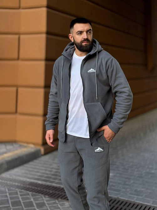 Мужской костюм из флис- полара L-XL, графіт Одеса - фото 6