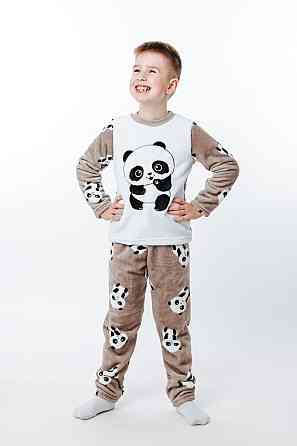 Пижама детская, тёплая, кофейная,топ Крохатушка одяг Киев