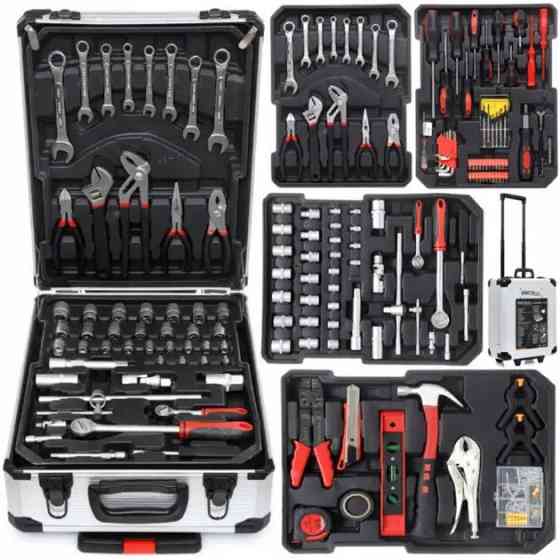 Профессиональный набор инструментов Tools Set KRAFFTEC в чемодане с трещоткой из AK-421 408 предметов Киев