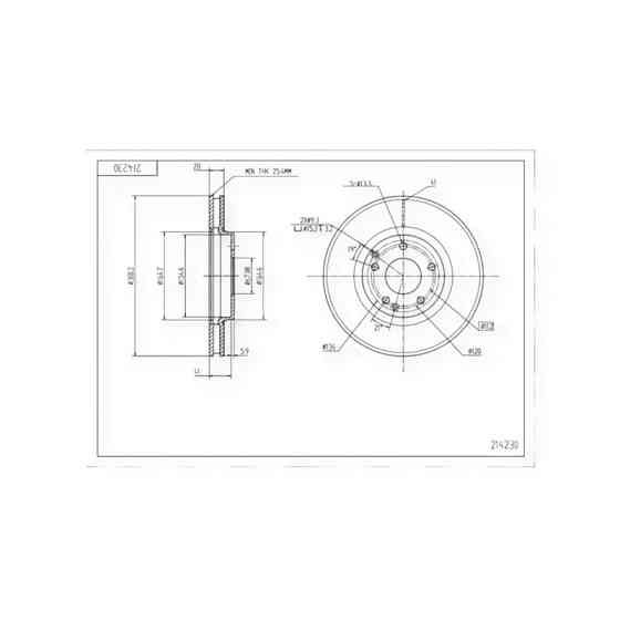 Диск Mercedes-Benz C-Class W203 (300x28) (2000-) передний тормозной Мукачево