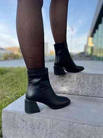 SANTINI Черевики жіночі SANTINI чорні натуральна шкіра висота 14см каблук 6см (974942-11) Коломия