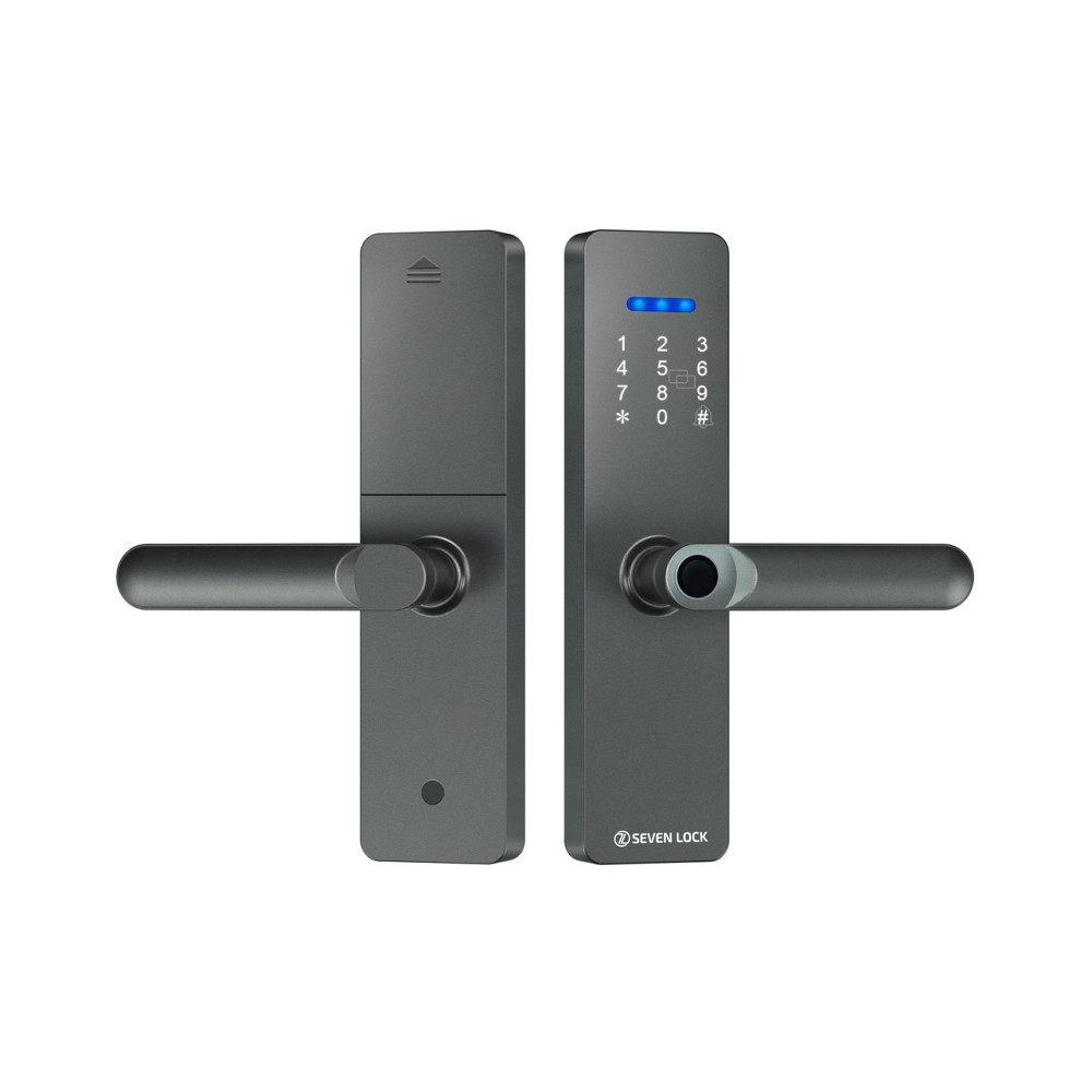 Розумний дверний біометричний замок SEVEN LOCK SL-7740BF grey Київ - фото 9