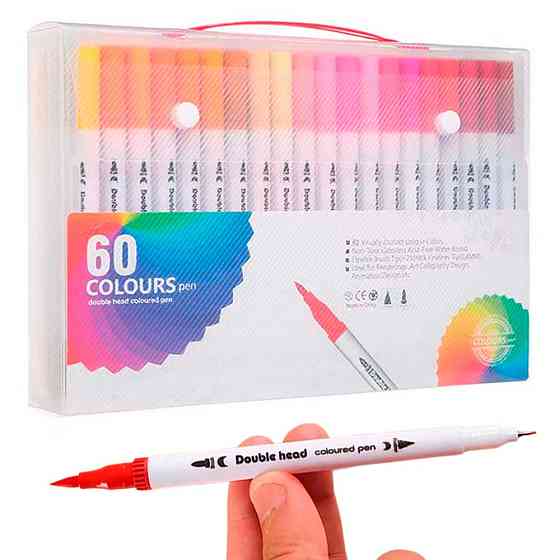 Набор двусторонних маркеров на водной основе 60шт SBR Киев