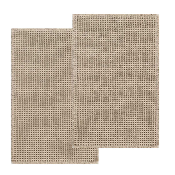 Набор ковриков для ванной/туалета вафельный Lovely Svi 2шт: 50 x 80 см Бежевый (1207256) Киев