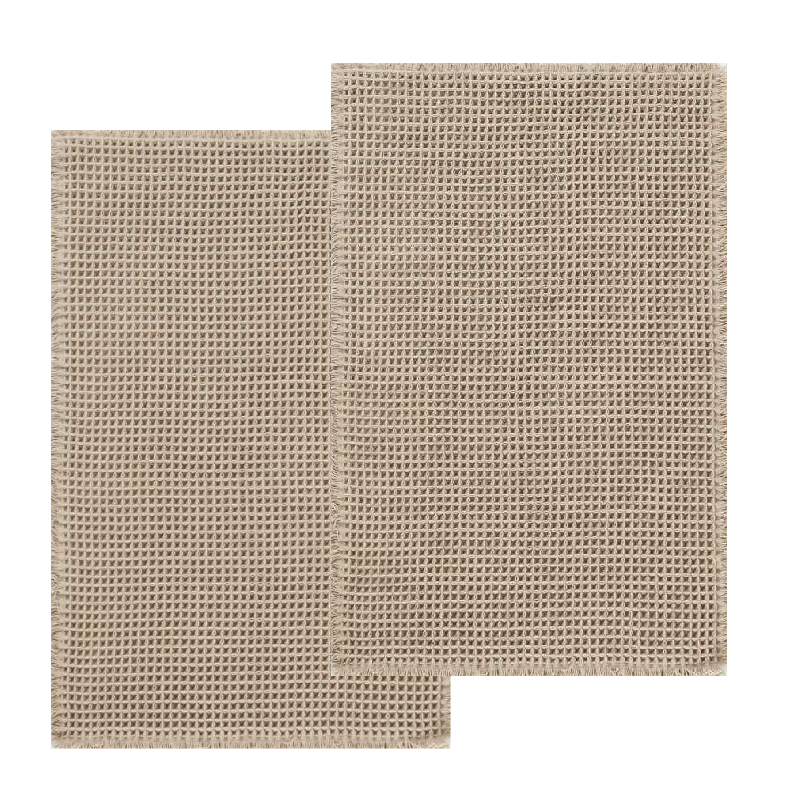 Набор ковриков для ванной/туалета вафельный Lovely Svi 2шт: 50 x 80 см Бежевый (1207256) Киев - изображение 1