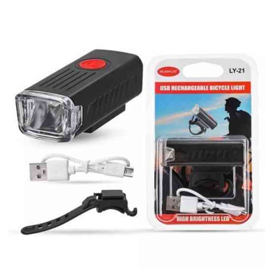 Передня вело-фара для самоката LY-21 XPE, Водонепроникний велоліхтар, Велофара з зарядкою RM-725 від usb Київ