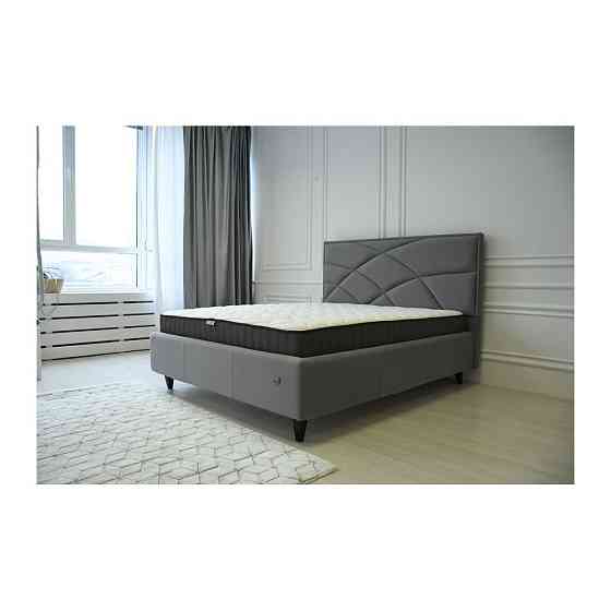Ліжко NettaDesign Comfort з нішею для білизни на ніжках 140x190 сірий Київ