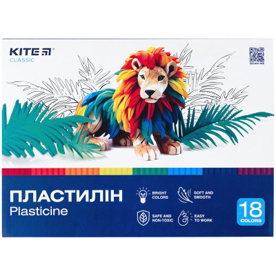 Пластилін Kite Classic 18 кольорів, 360 г (K-085) Вінниця - фото 1
