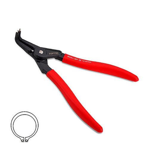 Круглогубці для зняття стопорних кілець 9" (розтискання загнуті) посилені TOPTUL DCBA1309 Чернігів - фото 1