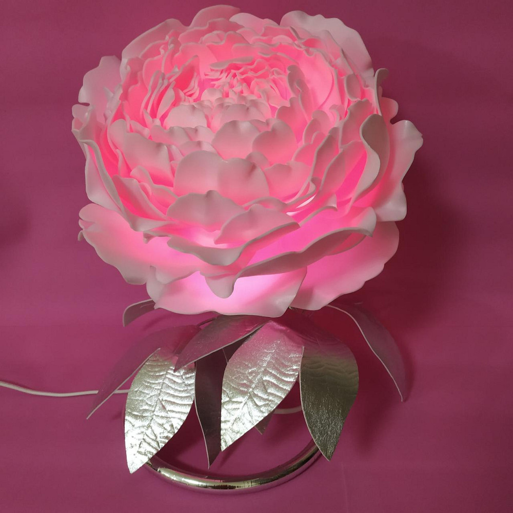 Світильник-нічник "Півонія на сріблі" Дніпро - фото 1