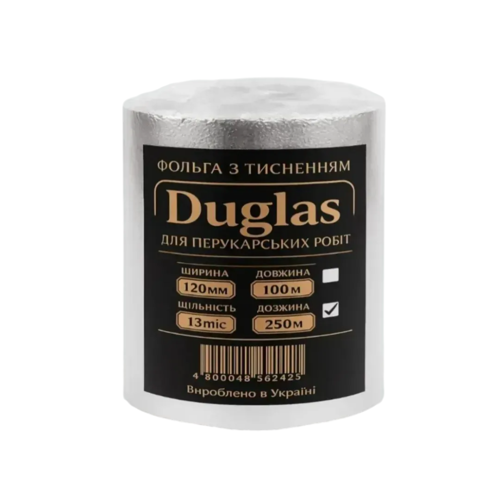 Фольга перукарська DUGLAS тиснена 12 см × 250 м, 13 мкм (Апельсинка) Київ - фото 1