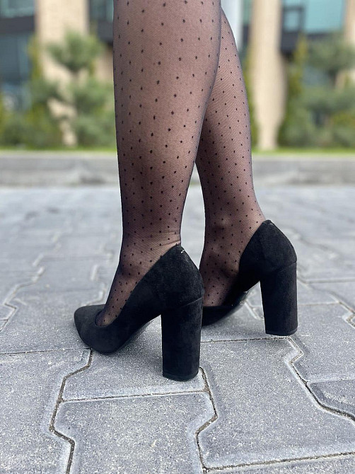 Туфлі жіночі SEE SEVEN чорні натуральна замша 36р. каблук 10 см (3537) Коломыя - изображение 4