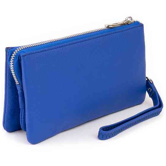 Місткий клатч з двох частин жіночий ST Leather 19252 Синій Київ