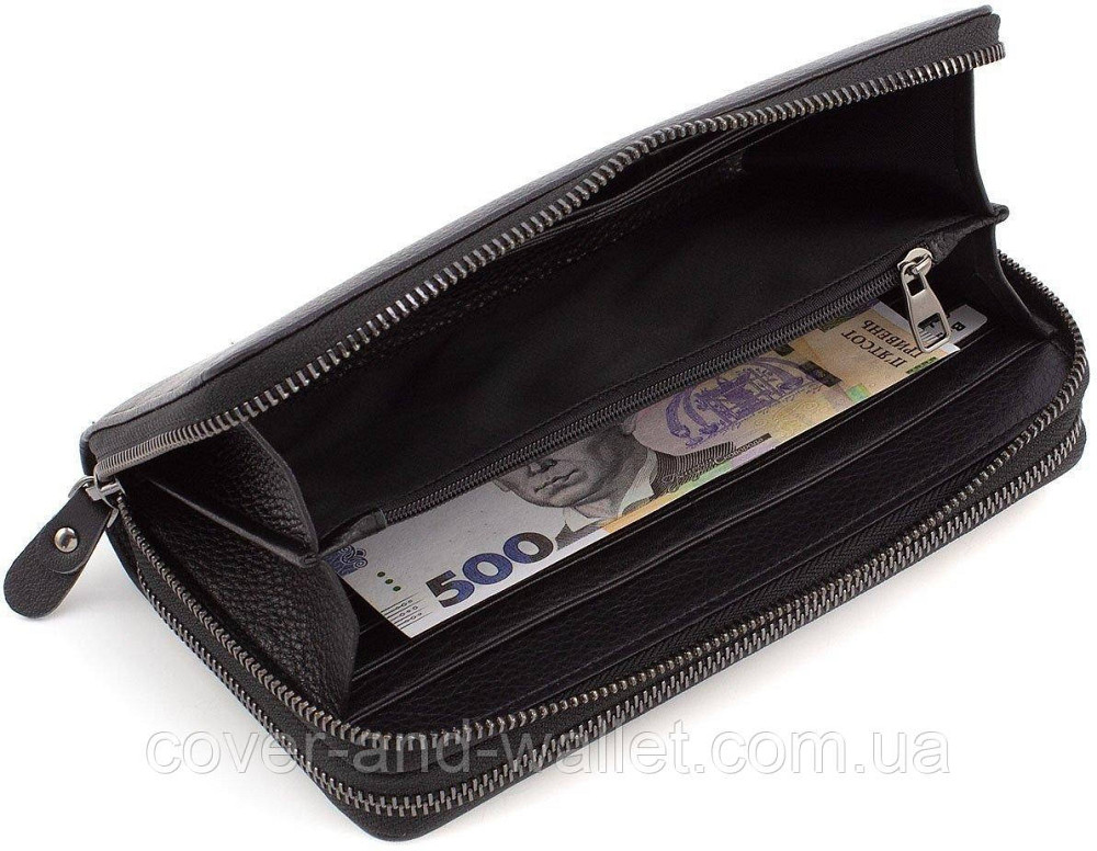 Солідний чоловічий клатч на дві блискавки з італійської шкіри Marco Coverna 5902B-1Q Київ - фото 8
