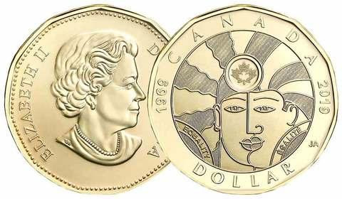 Canada Канада - 1 Dollar 2019 UNC 50 років декриміналізації гомосексуалізму в Канаді Полтава - фото 1