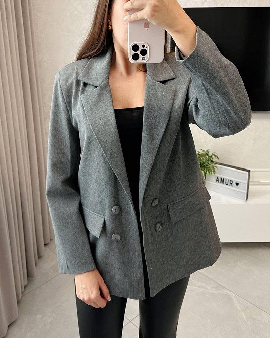 Женский классический пиджак прямого кроя костюмка + подкладка Одесса - изображение 1