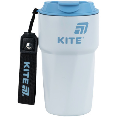 Термокружка Kite 450 мл сіро-блакитна (K25-1220-2) Вінниця - фото 1