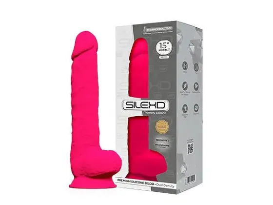 Фалоімітатор SilexD Kingston Pink (MODEL 15in), двошаровий, силікон+Silexpan, діаметр 7 см Львів