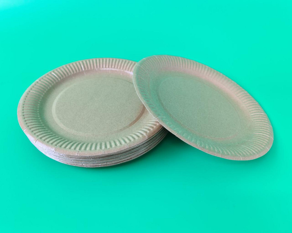 Бумажная тарелка 100шт 23см Крафт (1 пачка) Харьков - изображение 1