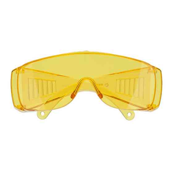 Окуляри захисні, жовті, лінзи полікарбонат, заушники полікарбонат, захист від удару, оптичний клас 1 INTERTOOL SP-0082 Київ