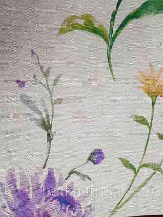 Шпалери вінілові на флізелін Marburg Shades квіти прованський стиль сині бузкові коричневі червоні Київ