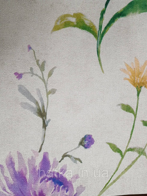 Шпалери вінілові на флізелін Marburg Shades квіти прованський стиль сині бузкові коричневі червоні Київ - фото 4