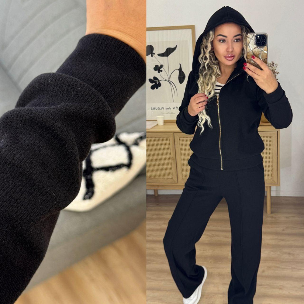 Женский теплый прогулочный костюм двойка: кофта и штаны вязка на трикотажной основе Одесса - изображение 4