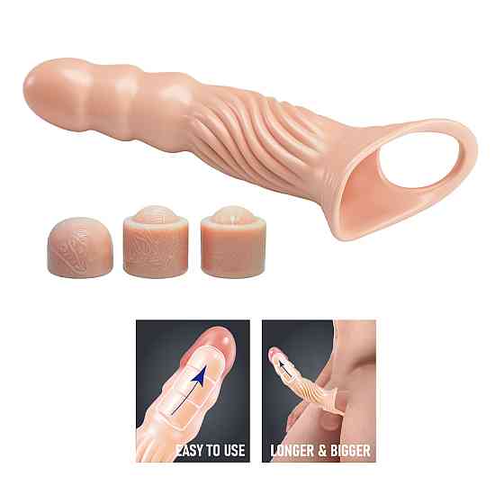 Насадка на пенис Pretty Love 3.0 Adjustable Penis Sleeve Extender Sex Aura Киев