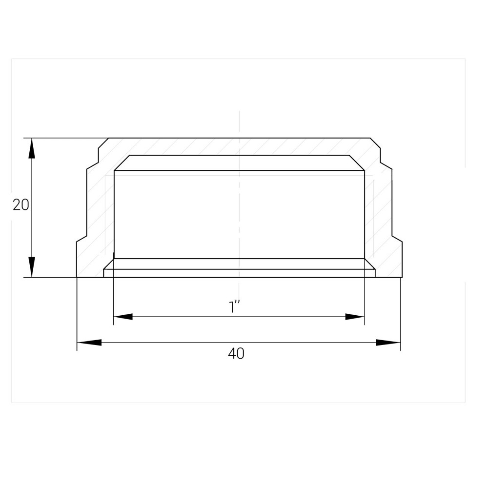 Заглушка 1″В нікельована під пломбу NC501P OPTIMUM (000030761) Київ - фото 3