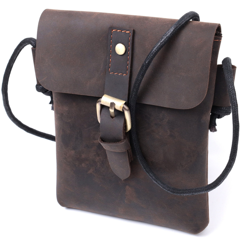 Винтажная сумка через плечо из натуральной кожи Vintage sale_15084 Коричневый Киев - изображение 1