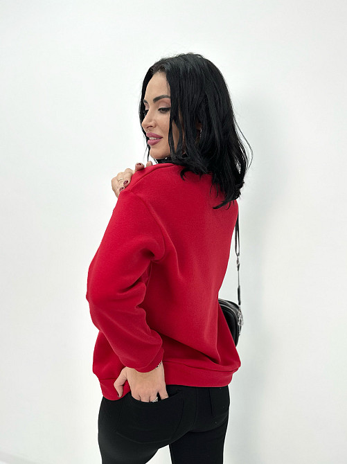 Базовий однотонний світшот "Stand" оптом | Норма і батал Червоний, 42-44 Київ - фото 2