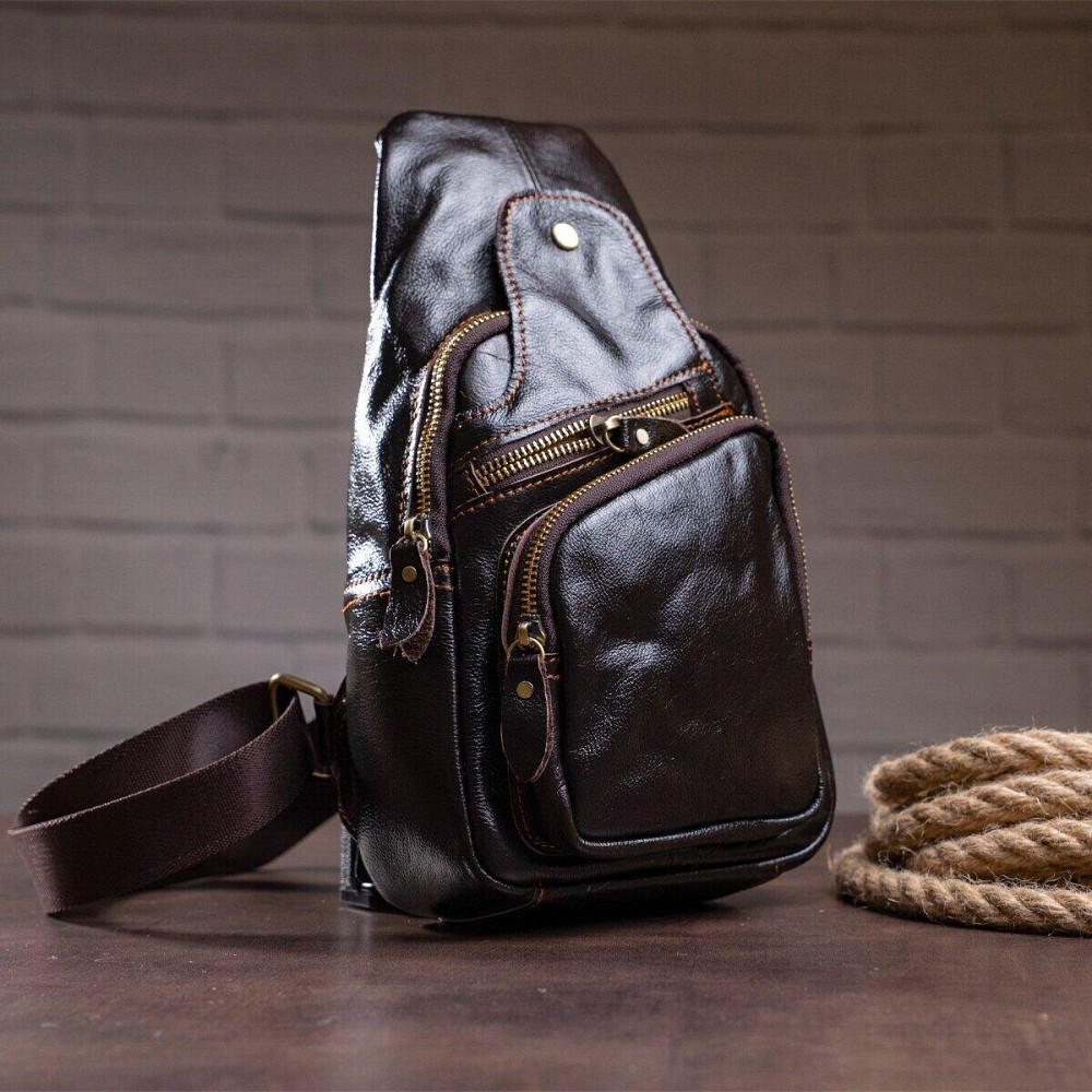 Сумка через плечо мужская Vintage 14838 Коричневая Киев - изображение 3