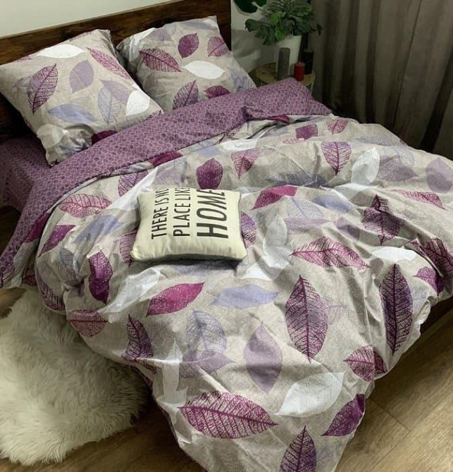 Ecotton Комплект постільної білизни Ecotton Євро 210х220 см фіолетовий (23421) Коломыя - изображение 1