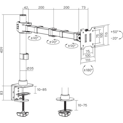 Кронштейн OfficePro MA111B Вінниця - фото 7