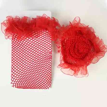 Женские чулки в сетку 1/2 красный Киев