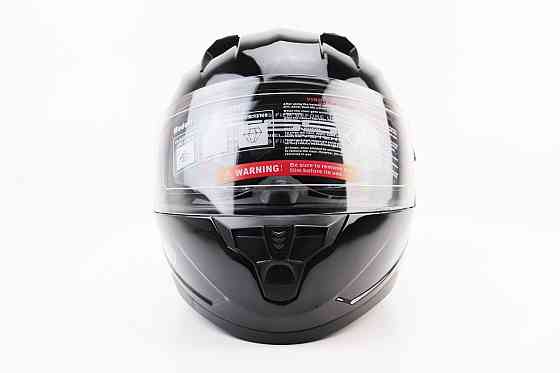 Шолом інтеграл, закритий (сертифікація DOT)+відкидні окуляри BLD-M67 М (57-58см), ЧОРНИЙ глянець Киев