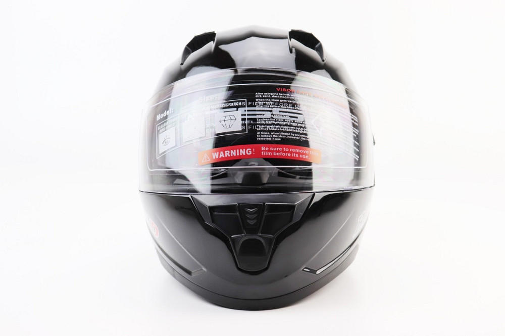 Шолом інтеграл, закритий (сертифікація DOT)+відкидні окуляри BLD-M67 М (57-58см), ЧОРНИЙ глянець Киев - изображение 5