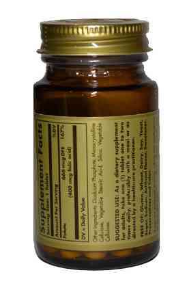 Фолиевая кислота (Folic acid), Solgar, 400 мкг 250 таблеток Киев