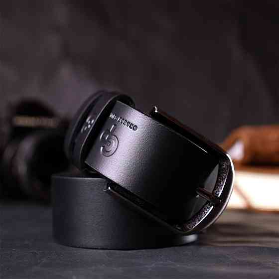 Класичний брючний пояс для чоловіків із натуральної шкіри Чорний (GRANDE PELLE) Київ