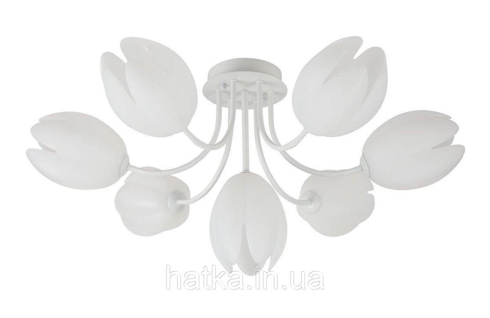 Люстра стельова у вітальню VALESO G 93961/6+1 біла Київ - фото 3