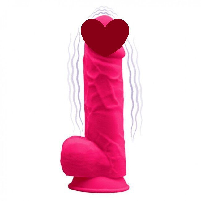Фалоімітатор з вібрацією SilexD Norman Vibro Pink (MODEL 1 size 8,5in), двошаровий, діаметр 5 см Sex Aura Київ - фото 1