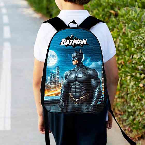 Рюкзак дитячий Бетмен «Batman» 34х27см, міський ранець для хлопчика з принтом (00563) Київ