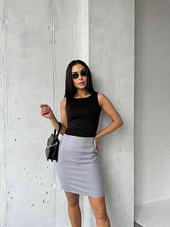 Базова жіноча коротка спідниця олівець Сірий, 46 Одеса