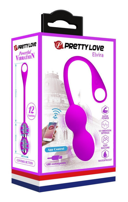Вагинальные шарики с вибрацией и управлением с смартфона Pretty Love Elvira, BI-210212HP Sex Aura Киев - изображение 9