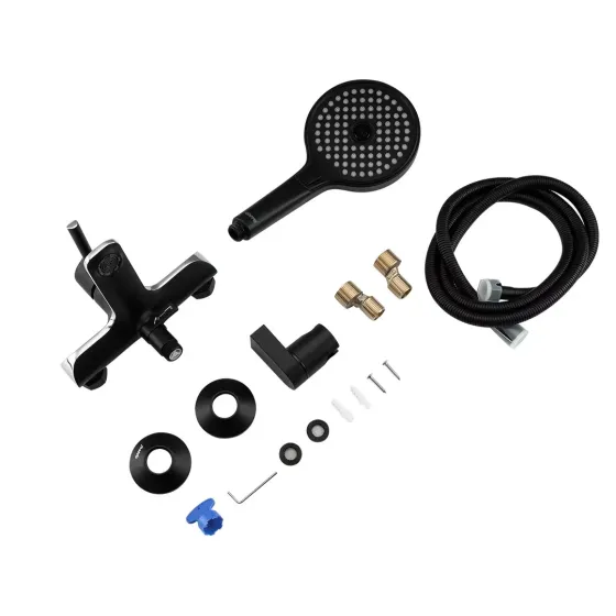 Змішувач для ванни з душовим гарнітуром GAPPO G3203-6 чорний/хром Київ