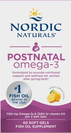 Омега 3 рыбий жир для кормящих мам Nordic Naturals Postnatal Omega-3 60 гел капс лимон Киев