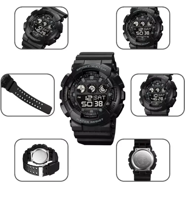 Мужские спортивные часы Skmei 1857 (Черные) Винница - изображение 8