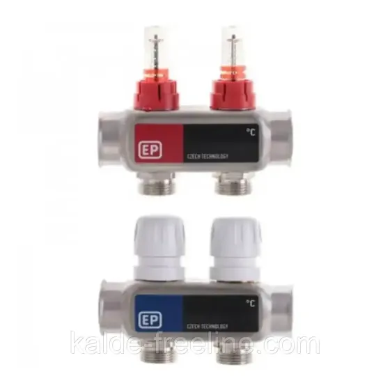 Колектор для теплої підлоги "EUROPRODUCT" на 2 контуру (нержавійка)) Харків