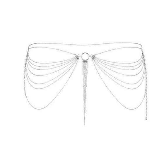 Цепочка трусики или лиф Bijoux Indiscrets Magnifique Waist Chain - silver, украшение на тело Sex Aura Киев